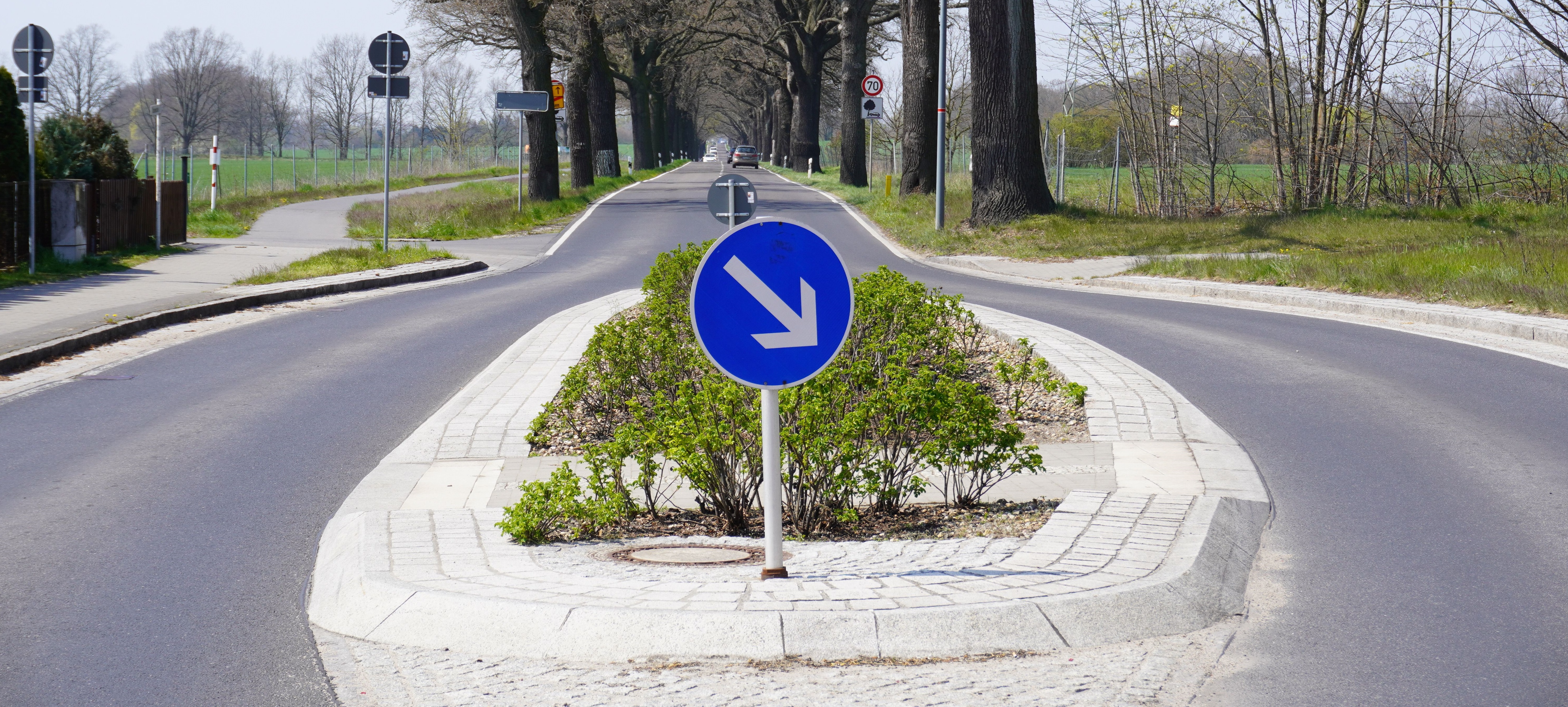 Abbildung einer Verkehrsinsel